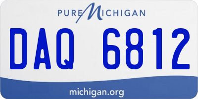 MI license plate DAQ6812