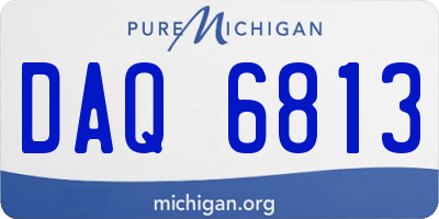 MI license plate DAQ6813