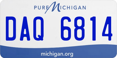 MI license plate DAQ6814