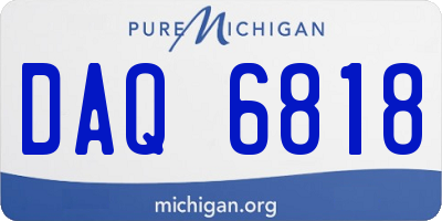 MI license plate DAQ6818
