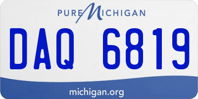 MI license plate DAQ6819