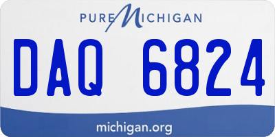 MI license plate DAQ6824
