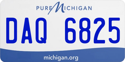 MI license plate DAQ6825