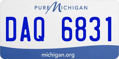 MI license plate DAQ6831