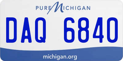 MI license plate DAQ6840