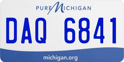 MI license plate DAQ6841