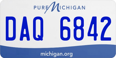 MI license plate DAQ6842