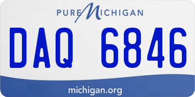 MI license plate DAQ6846