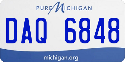 MI license plate DAQ6848