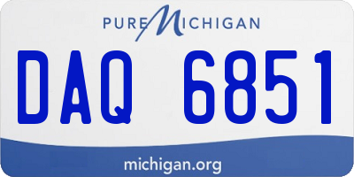 MI license plate DAQ6851