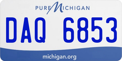 MI license plate DAQ6853