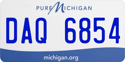 MI license plate DAQ6854