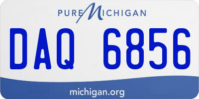 MI license plate DAQ6856