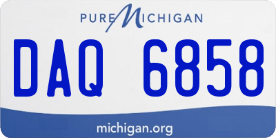 MI license plate DAQ6858