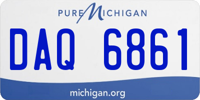 MI license plate DAQ6861