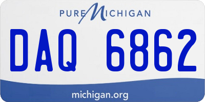 MI license plate DAQ6862