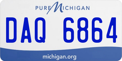 MI license plate DAQ6864