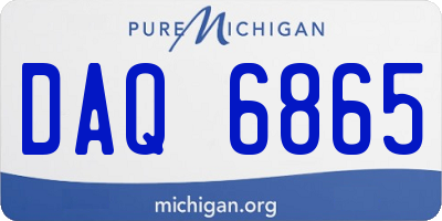 MI license plate DAQ6865