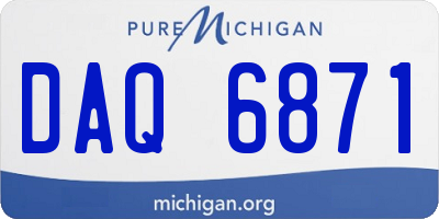 MI license plate DAQ6871
