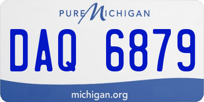 MI license plate DAQ6879