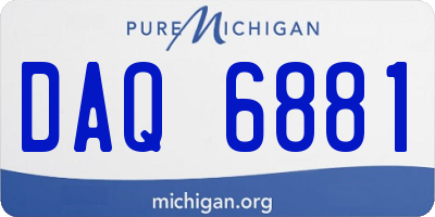 MI license plate DAQ6881