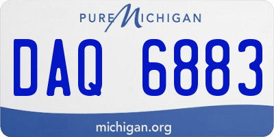 MI license plate DAQ6883