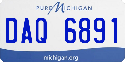 MI license plate DAQ6891