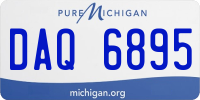 MI license plate DAQ6895