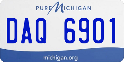 MI license plate DAQ6901