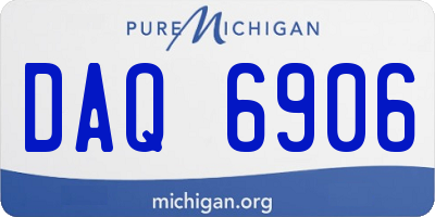 MI license plate DAQ6906