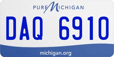 MI license plate DAQ6910