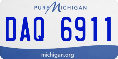MI license plate DAQ6911