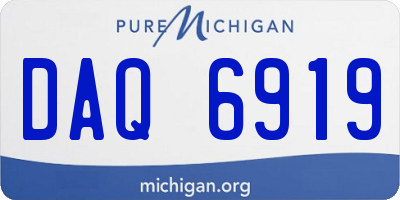 MI license plate DAQ6919