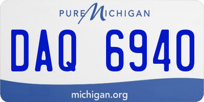 MI license plate DAQ6940