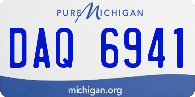 MI license plate DAQ6941