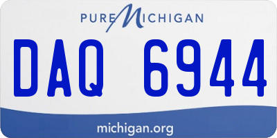 MI license plate DAQ6944