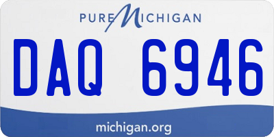MI license plate DAQ6946