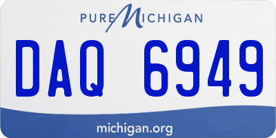 MI license plate DAQ6949