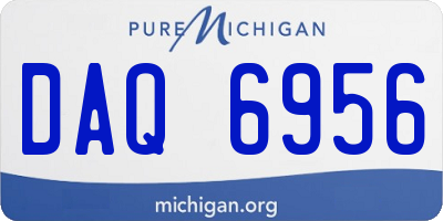 MI license plate DAQ6956
