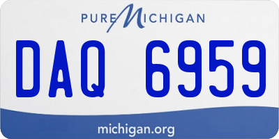 MI license plate DAQ6959