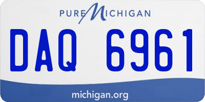 MI license plate DAQ6961