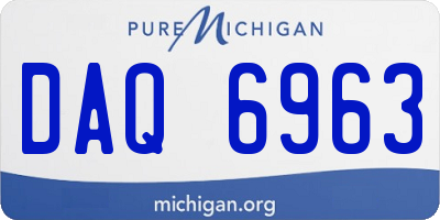 MI license plate DAQ6963