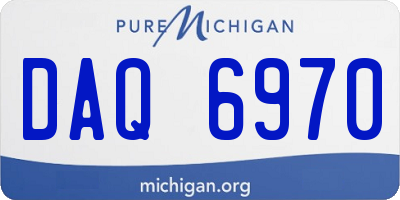 MI license plate DAQ6970