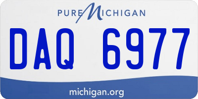 MI license plate DAQ6977
