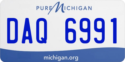 MI license plate DAQ6991