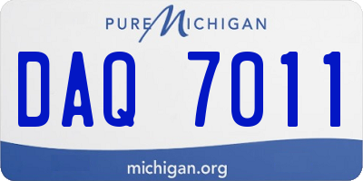 MI license plate DAQ7011