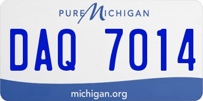 MI license plate DAQ7014
