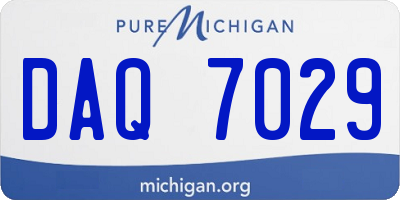 MI license plate DAQ7029