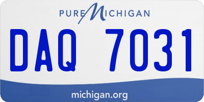MI license plate DAQ7031