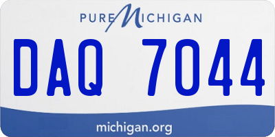 MI license plate DAQ7044